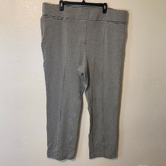 Lane Bryant Black & White Gingham Pants Preppy Academia Plus Size 26 - Picture 1 of 7
